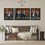 Set of 3 Framed Canvas Images of Young Family with 3 boys